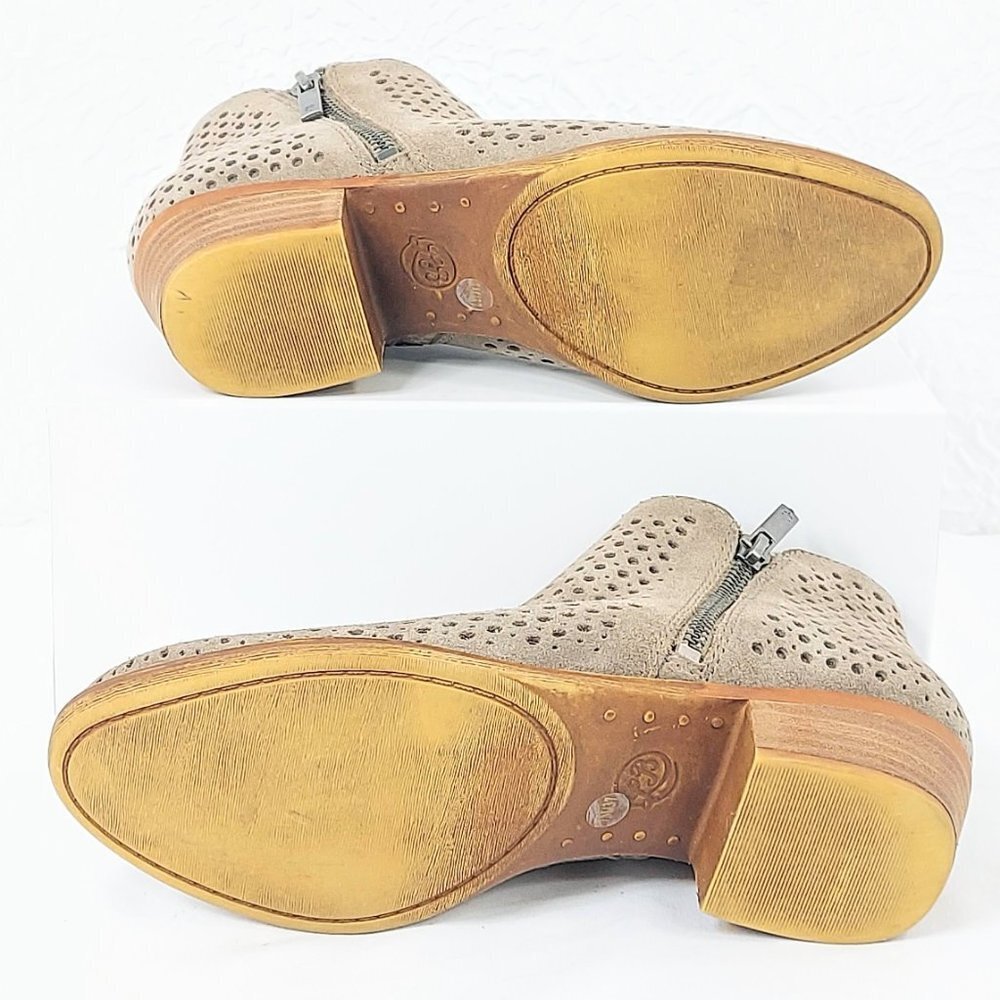 Lucky Brand Bayley2 Suede Perforated Ankle Bootie - Picture 3 of 7